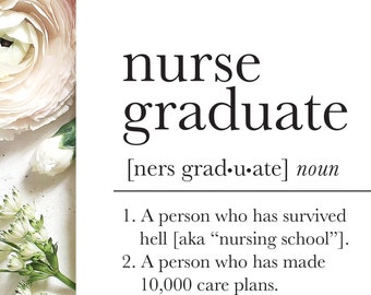 Nurse Graduation Card | Funny Nurse Graduation Gift | Nursing School Graduation Card | RN Graduating Gift | Nursing Nutrition Facts