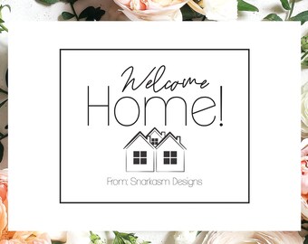 New Home Card Custom | New Home Gift | Welcome Home Card | First Home Card | Housewarming Card | Realtor Card | Modern