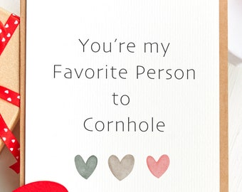 Funny Love Card for Boyfriend | Anniversary Card for Him | Sarcastic Anniversary Gift for Husband | Birthday Card for Husband | Cornhole