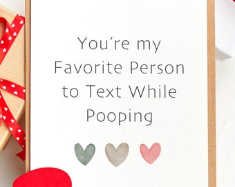 Funny Anniversary Card for Husband or Wife | Card for Best Friends | Love Card for Wife | Anniversary Gift for Her | Poop Text