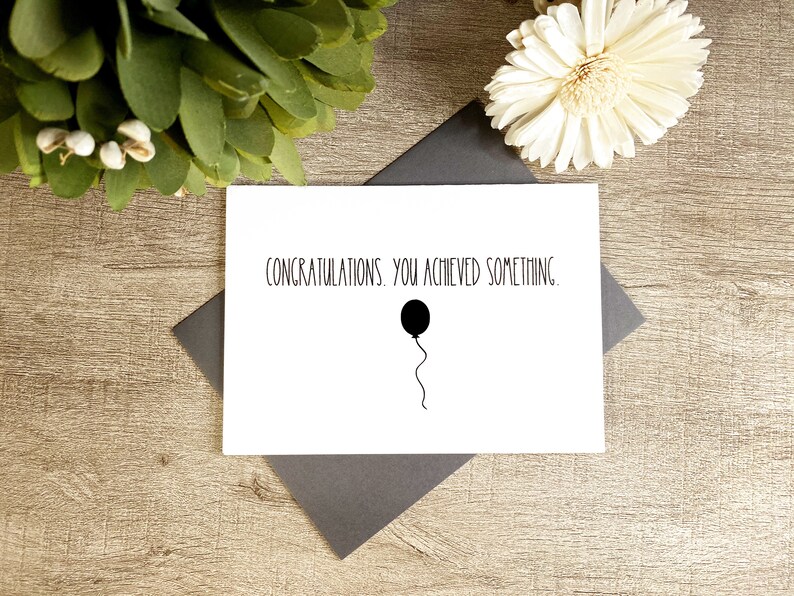 Sarcastic Congratulations Card Sarcastic Graduation Card Etsy