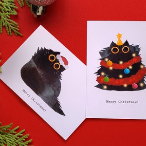 Christmas kitty Postcard set