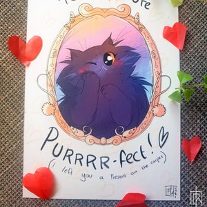 Carte de Saint-Valentin - Apaisez le chat
