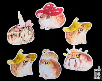 Froggies with Hats  - sticker set