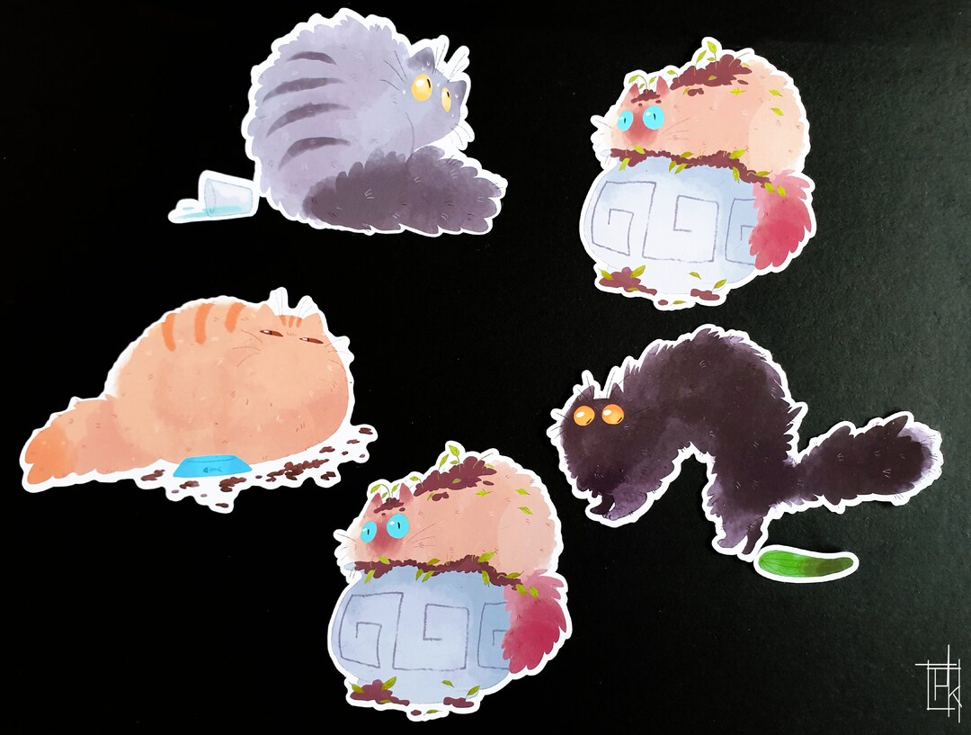 Bad Kitty Sticker Set - Etsy