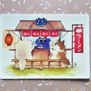 Carte postale - Kitty Ramen Shop