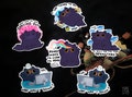 ADHD kitty sticker set - matte or glitter stickers product logo