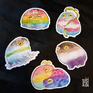 Conjunto de adesivos Pride sapos - adesivos foscos ou brilhantes