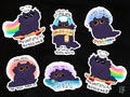 Neurodivergent kitty sticker set - matte or glitter stickers product logo