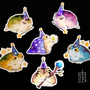 Wizard Frogs stickerset - matte or glitter stickers