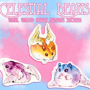 Angelic dwarf hamster stickers