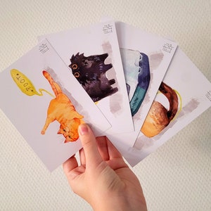 Farty Kitty Postcard série A6 - ensemble