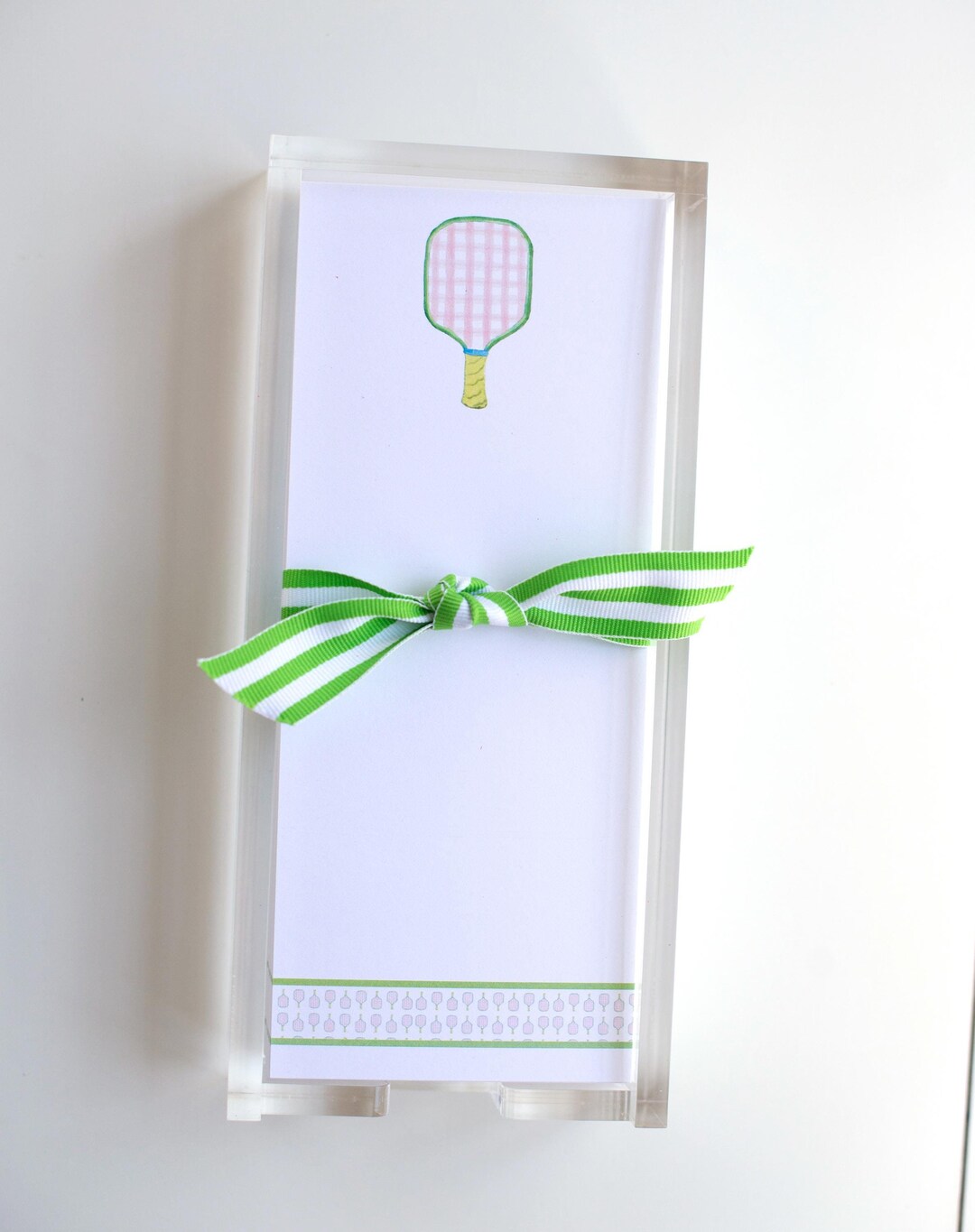 Picklball Notepad Pickleball List Notepad Premium Note Paper With Acrylic Tray Holder ...