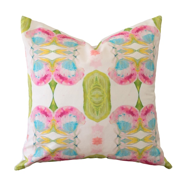 Pink Green Pillow Etsy
