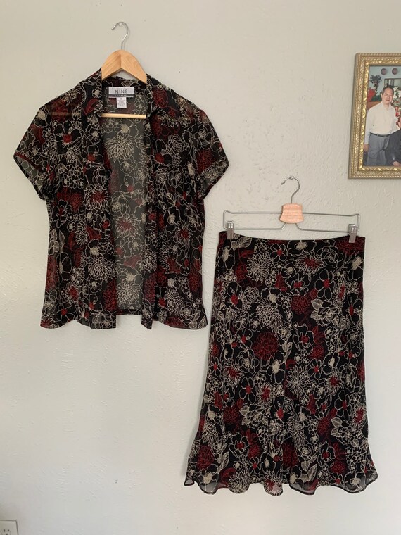 Two-piece vintage floral set