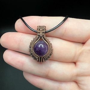 Amethyst Mini Wire Wrapped Pendant