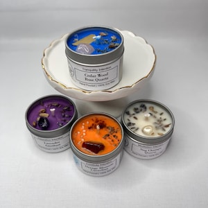 Intention Crystal Infused 2oz Candles