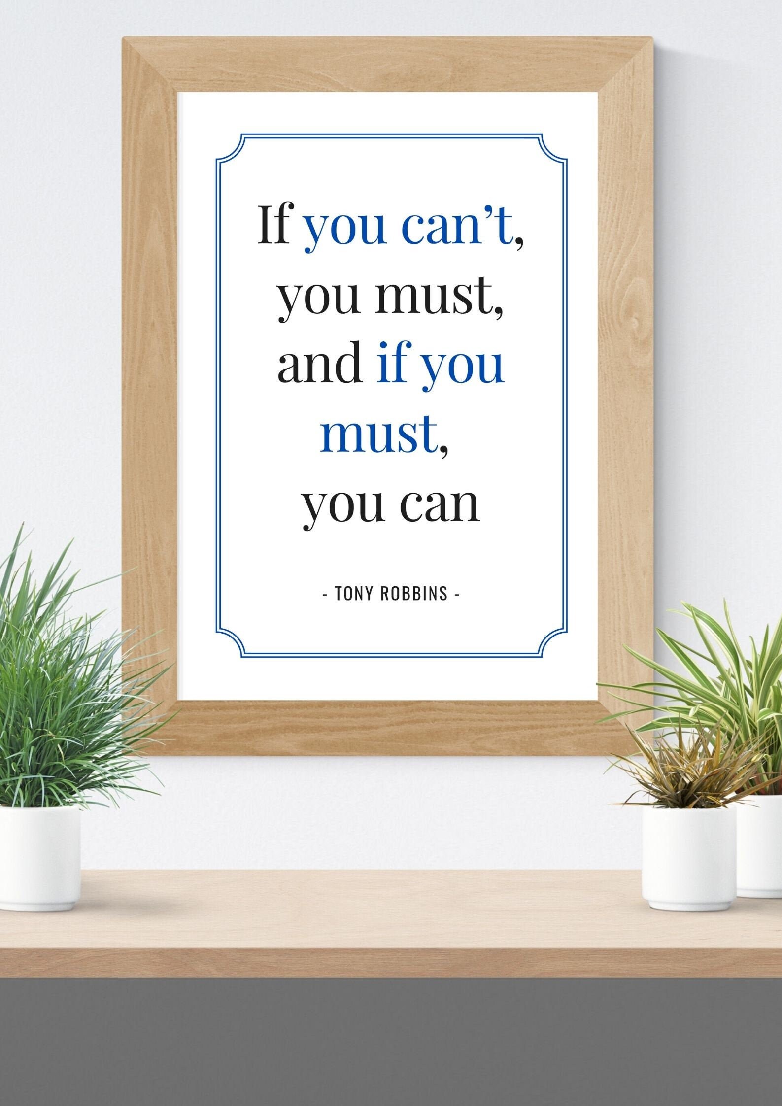 printable quote tony robbins motivational quotes jpg pdf etsy