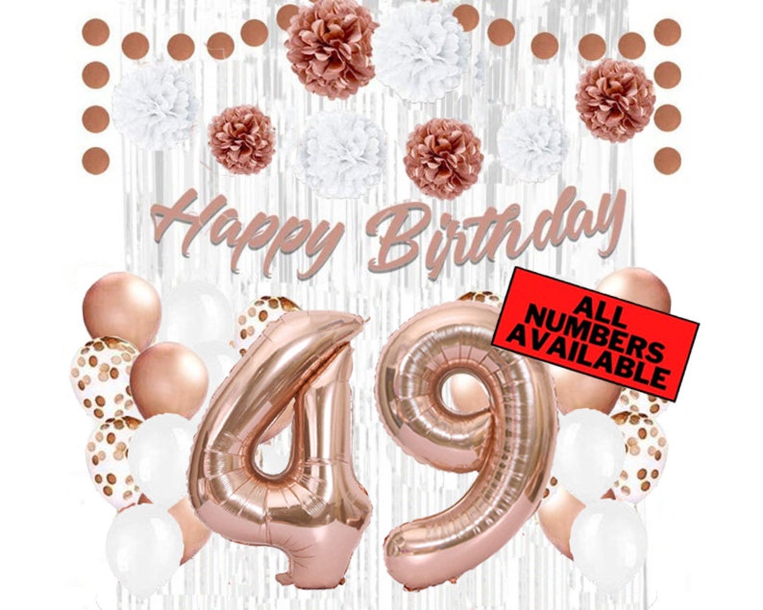 Cumpleaños #49 mujer  Decoracion de cumpleaños, Decoracion cumpleaños  mujer, Ideas de decoración de cumpleaños