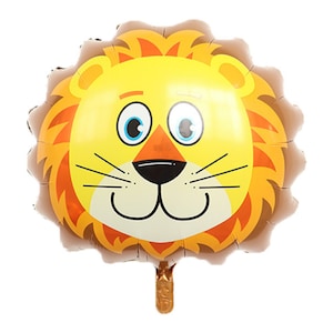 32&quot; Lion Balloon - Jungle Safari Animals Balloons - Giant Zoo Animal Balloon - Zoo Theme Birthday - Foil Balloon - Birthday Party