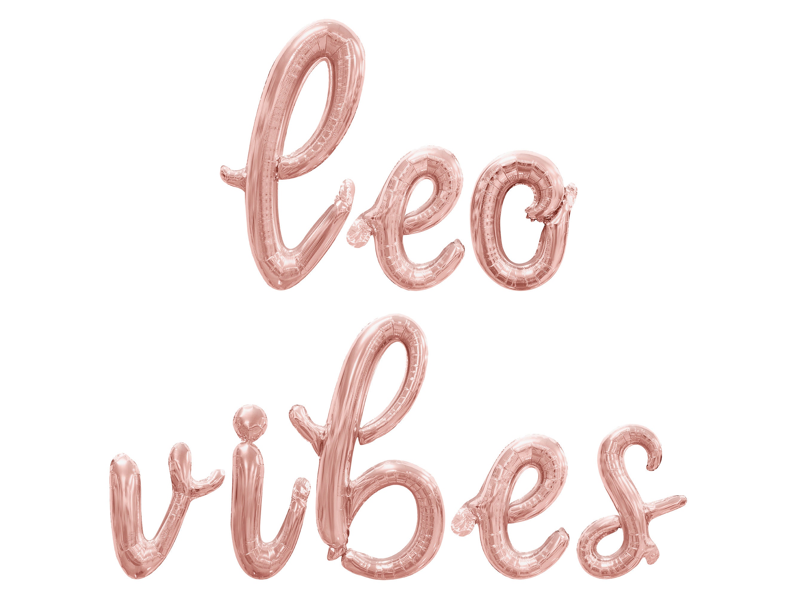 16 Inch Gold Letter Balloons - LEO VIBES Alphabet Foil Mylar Balloons For Birthday Parties