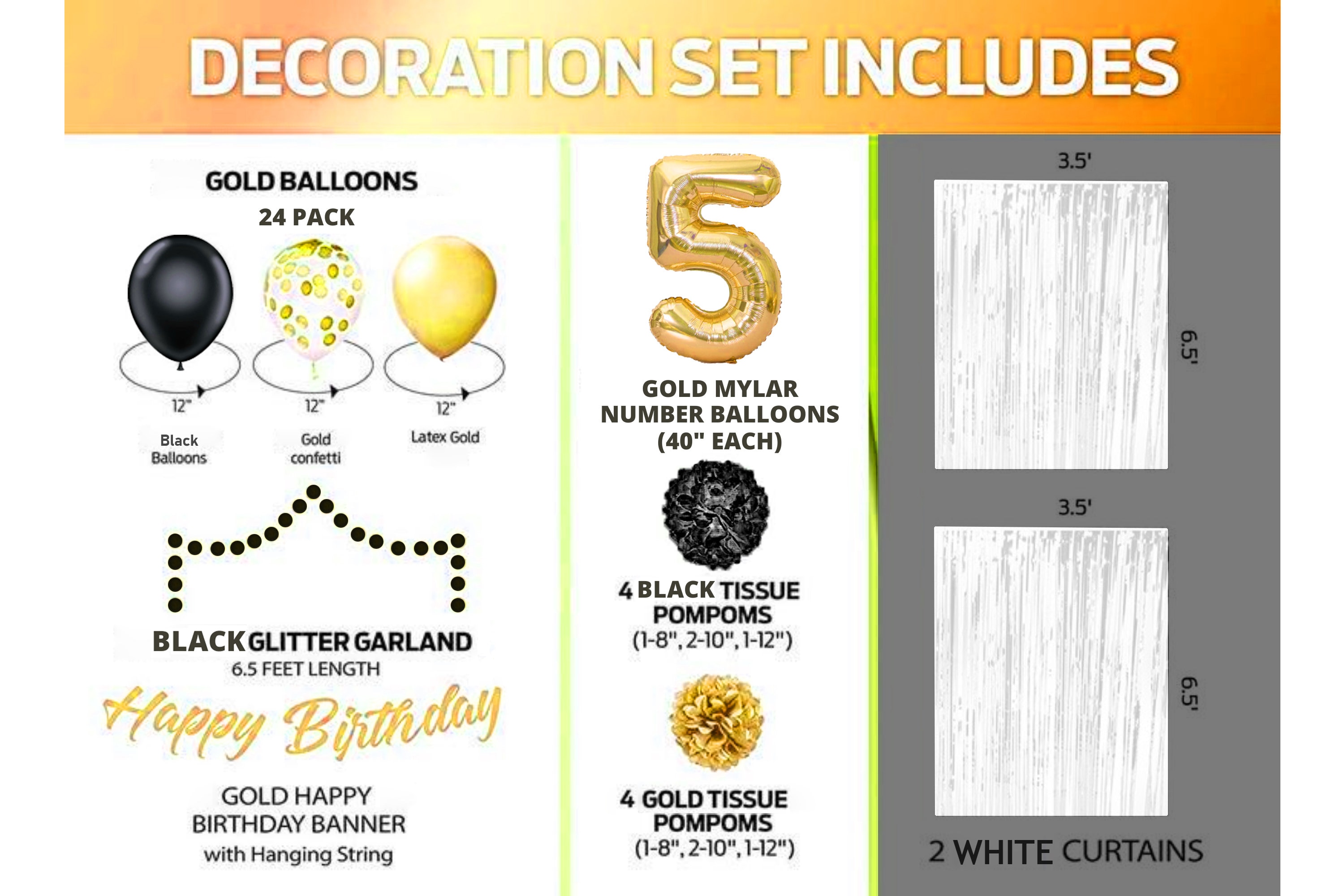 LAC Palloncino Numero 5 Rosa – Kit Festa Compleanno 5 Anni Bambina – Decorazioni Festa con Palloncini Rosa e Bianchi – Addobbi Elio o Aria – Palloncini Numero per Allestimento