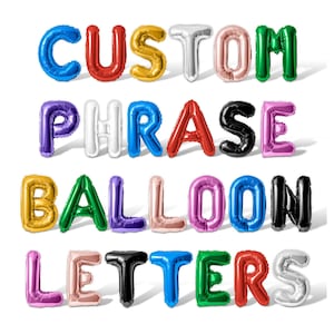 Letter Balloon - 16 Inch Foil Letter & Number Mylar Balloons - Letter Balloons 16 Inch - Custom Balloon Banner - Personalized Balloons