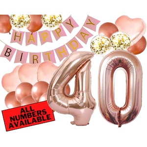 9-Piece Rose Gold 13th Birthday Decorations Set - Honeycomb Centerpieces, Table Signs For Girls Party - View #2