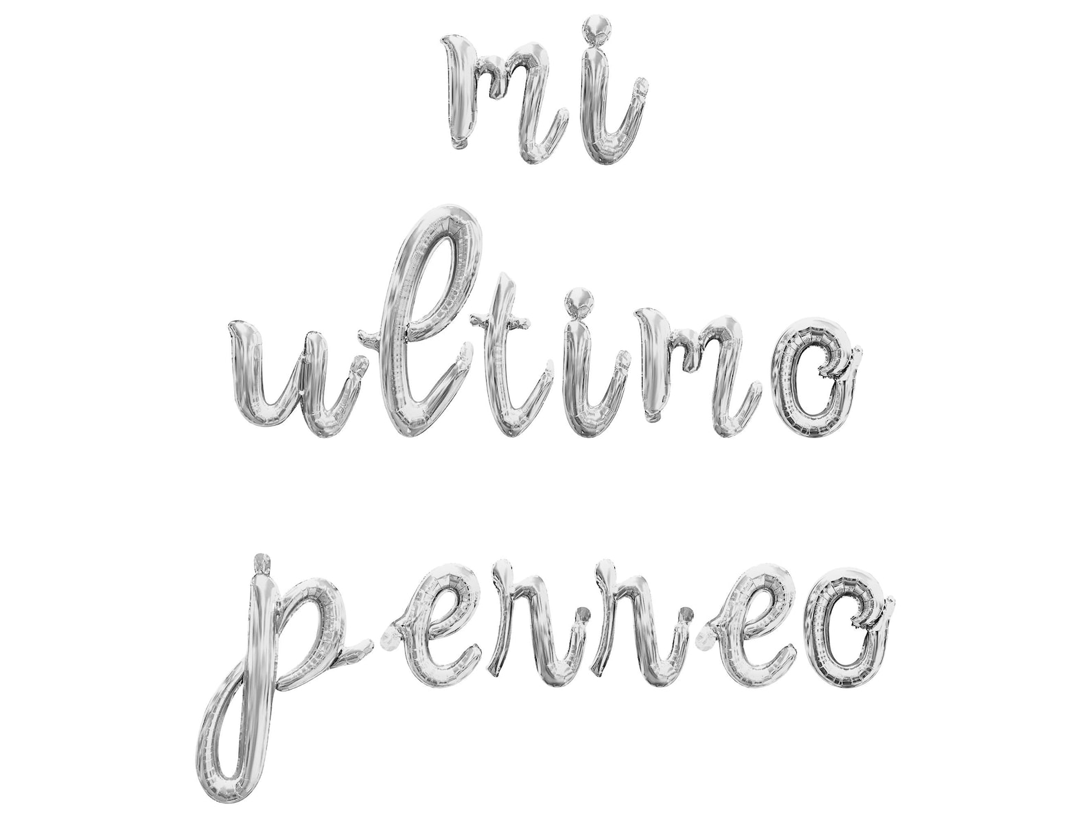 Y Ultimo Lettering MI ULTIMO PERREO Cursive Letter Balloon Banner - Gold, Rose Gold ...