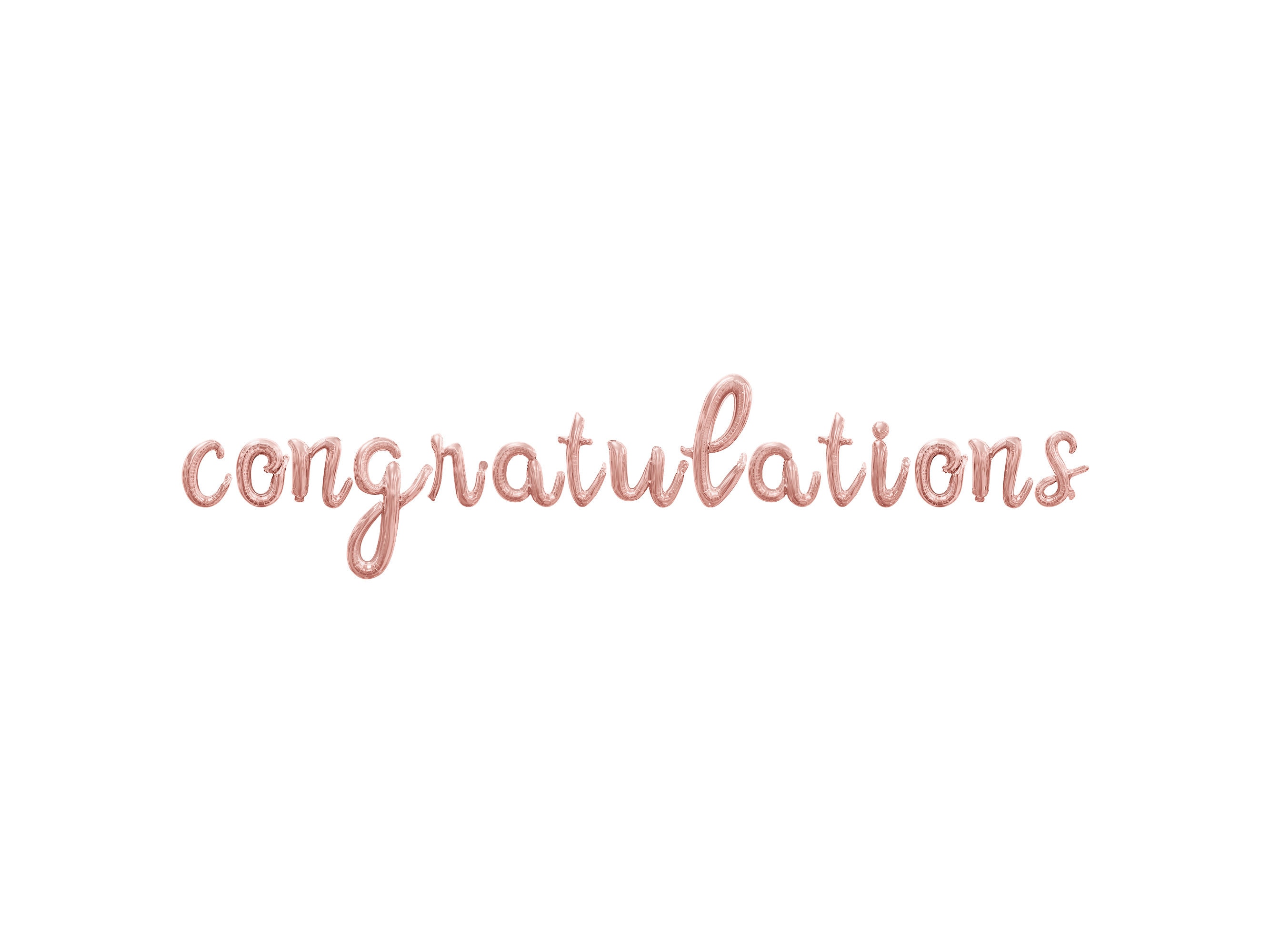 Graduating Cursive CONGRATULATIONS Cursive Letter Balloon Banner - Gold, Rose Gold ...