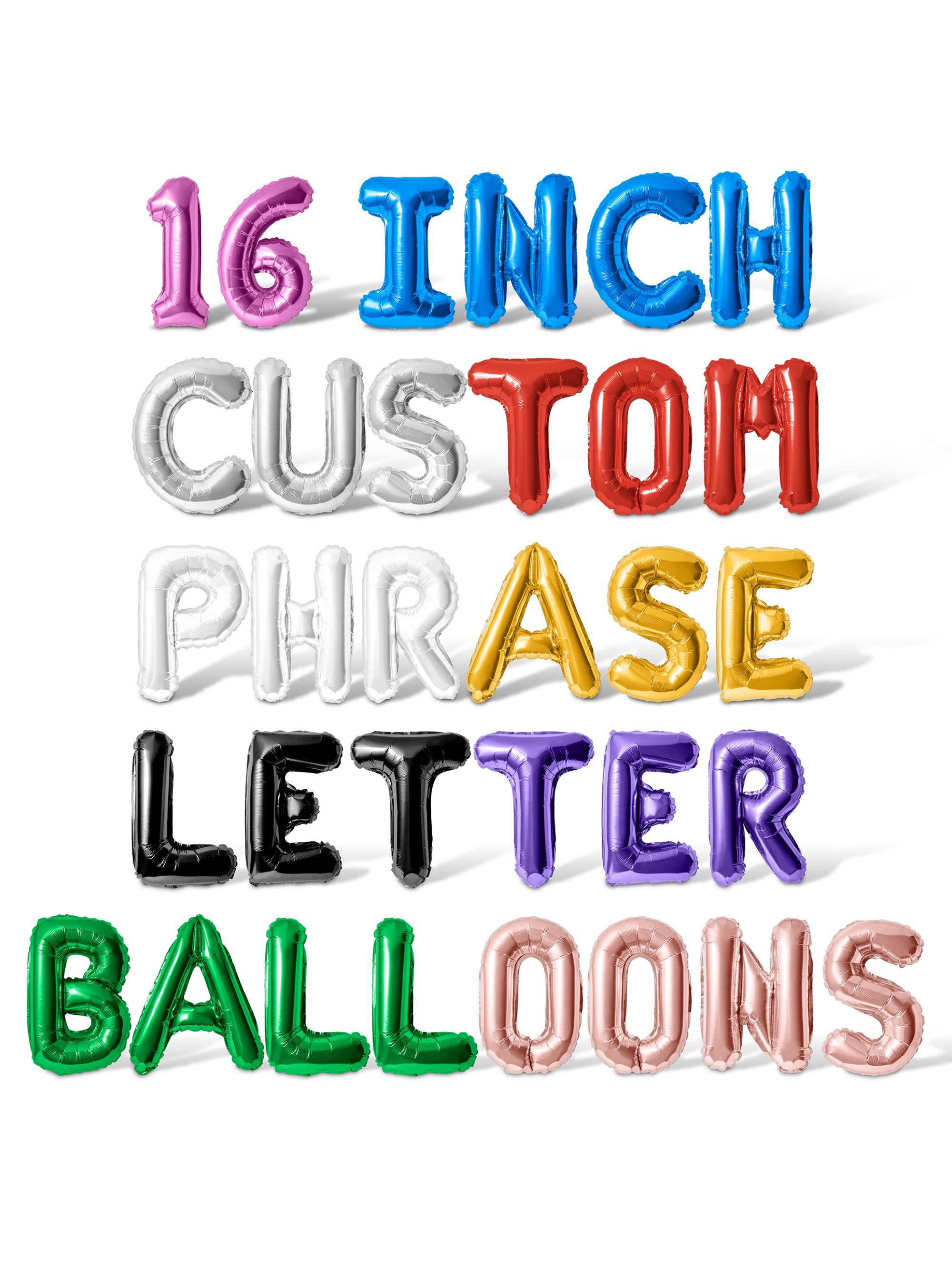 Balloon Letters - 16 Inch Foil Letter & Number Mylar Balloons ...