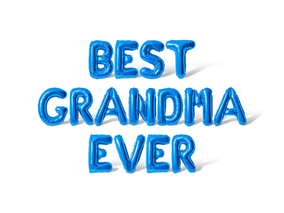BEST GRANDMA EVER Letter Balloon Banner 10 Color Options best-grandma-ever-letter-balloon-banner-10-color-options
