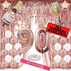90. Geburtstag Schärpe & Tiara Set – „90 & Fabulous“, Mit Perlennadel