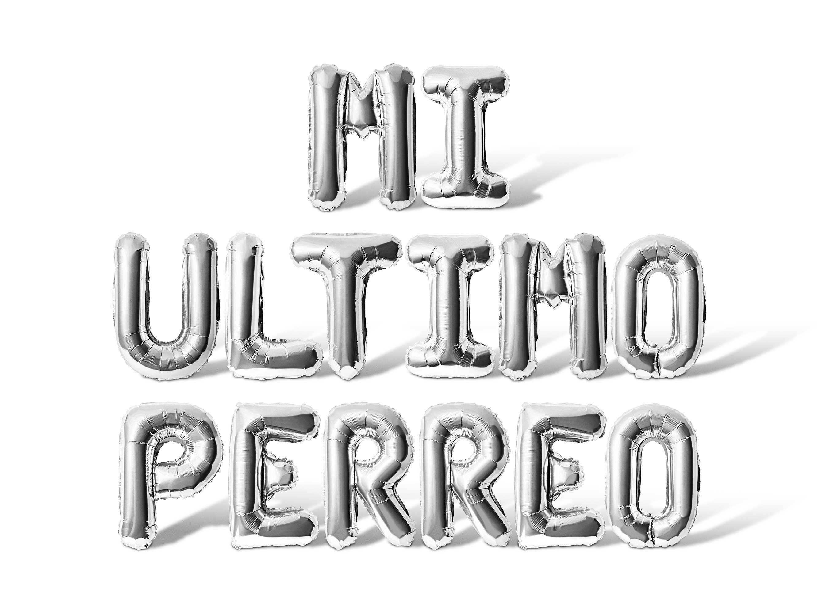 Y Ultimo Lettering MI ULTIMO PERREO Letter Balloon Banner - 10 Color Options ...