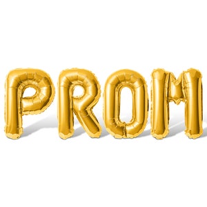 PROM Letter Balloon Banner - 10 Color Options - Prom Party Decorations ...