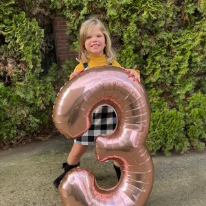 40 Inch Rose Gold Jumbo Number Balloons Huge Giant Foil Mylar Number Balloons for Birthday Party or Photo Shoot Self-Sealing Balloons image 4