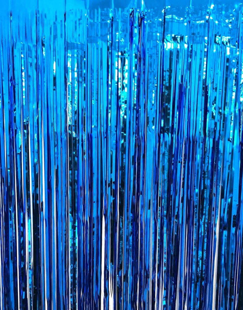 3.2 ft x 9.8 ft Metallic Tinsel Foil Fringe Curtains for Party Photo Backdrop Wedding Decor image 6