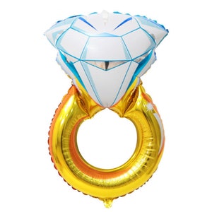 Engagement Ring Balloon - Marriage Proposal Banner - Engagement Party Props - Bridal Shower Balloons - Proposal Decorations - Bachelorette