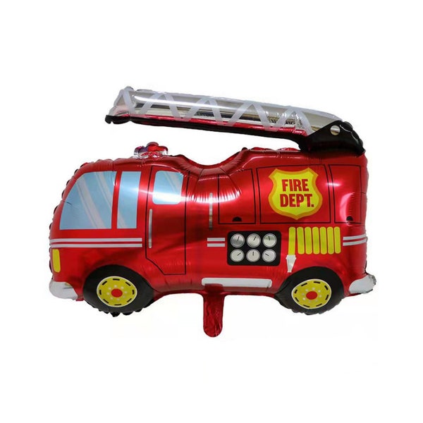 32" Firetruck Balloon - Firemen Birthday Party - Transportation Birthday - Foil Balloon - Boy Birthday Party - Fire Truck - Fireman