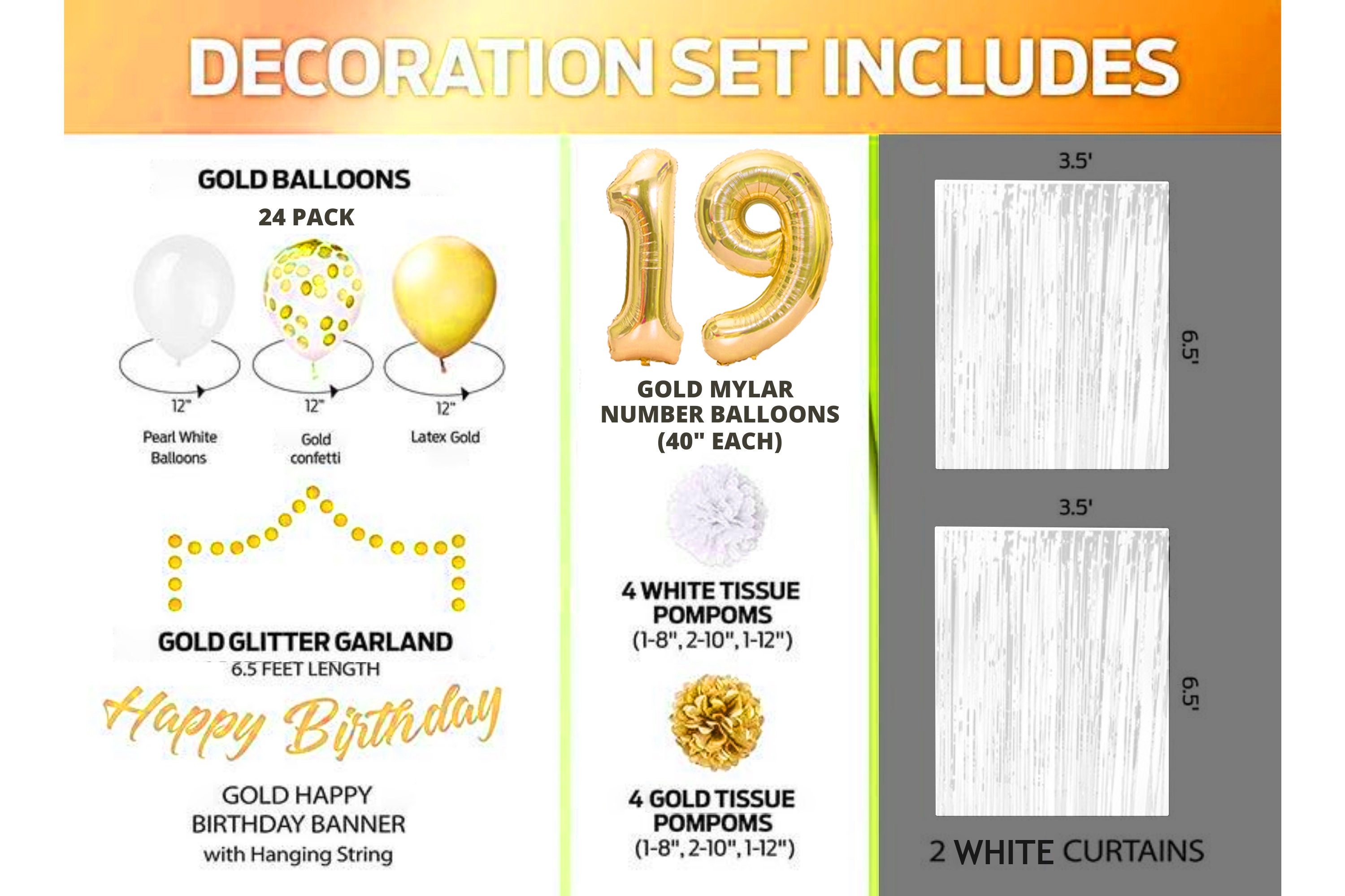 Set di decorazioni in oro rosa, palloncini coriandoli, striscione e topper per torte, baloons per ragazze 18° compleanno