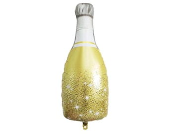 Champagne Bottle Balloon - Engagement Party Props - Birthday Party Decorations - Bridal Shower Balloons - Bachelorette Party Decorations