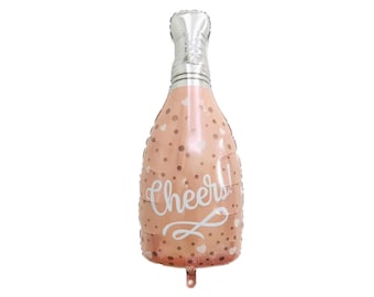 Cheers Champagne Bottle Balloon - Engagement Party Props - Birthday Party Decorations - Bridal Shower Balloons - Bachelorette Decorations