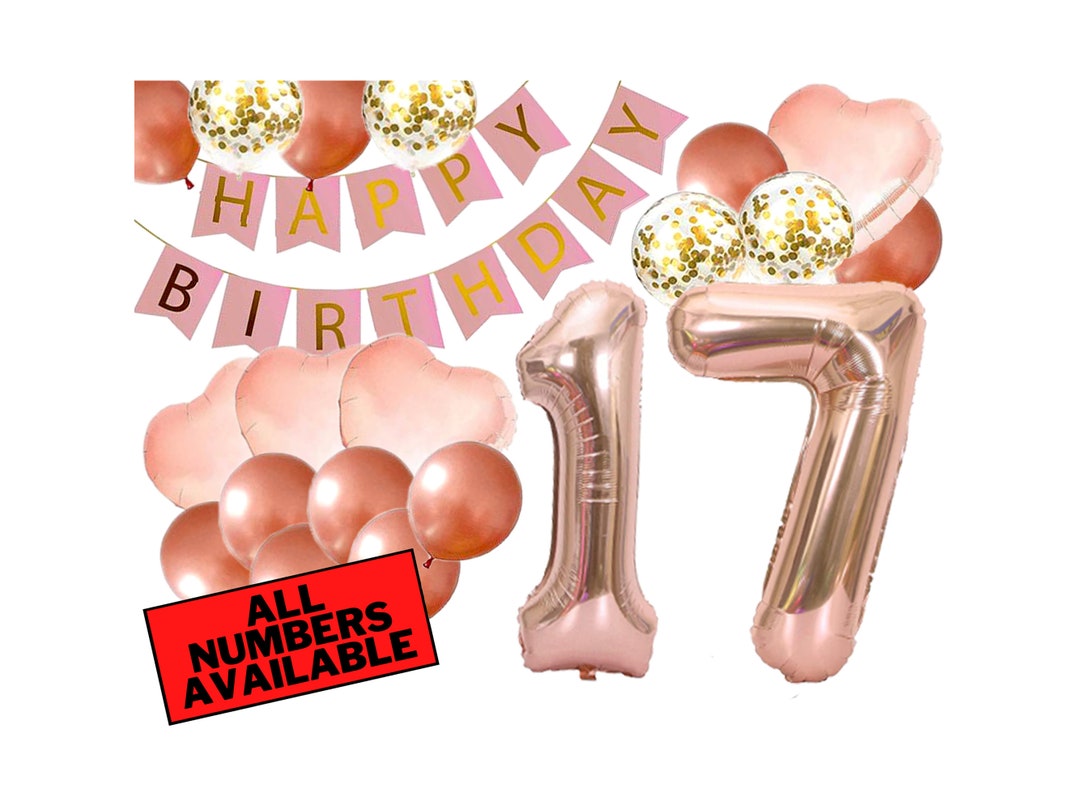 "Young And Sweet Only 17" Birthday Banner - Rose Red Glitter Decor For Girls' 17th Birthday Party - View #3