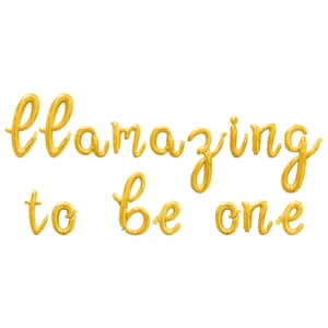Llamazing To Be One Letter Balloon Banner - Cursive Letter Balloons - Gold, Silver & Rose Gold - 1st Birthday Party Decorations - 1 Year Old