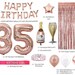 35th Birthday Rose Gold Decorations Incl. 40 Number - Etsy