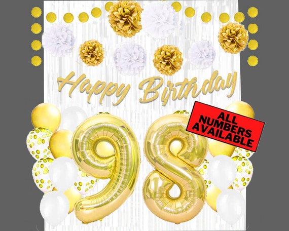 Decorazione per torta Happy Birthday 29° decorazione per torta di compleanno, decorazione per torta di compleanno, decorazione per bambini, con glitter, coriandoli, palloncini per 29 anni