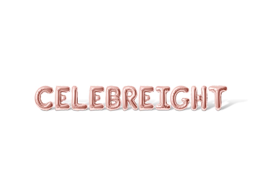 CELEBREIGHT Letter Balloon Banner - 10 Color Options - 8th Birthday ...