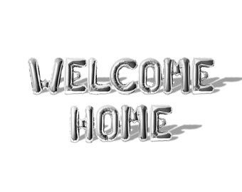 WELCOME HOME Letter Balloon Banner - Gold, Rose Gold, Silver, Black, Blue & Pink Party Decorations - DIY Party Decorations