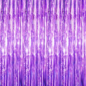 3.2 ft x 9.8 ft Metallic Tinsel Foil Fringe Curtains for Party Photo Backdrop Wedding Decor image 10