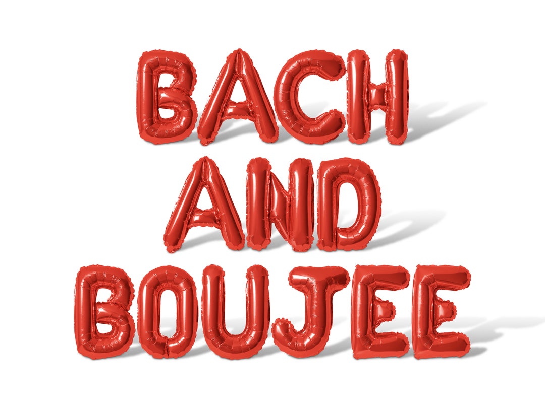 BACH AND BOUJEE Letter Balloon Banner - 10 Color Options - Bachelor ...